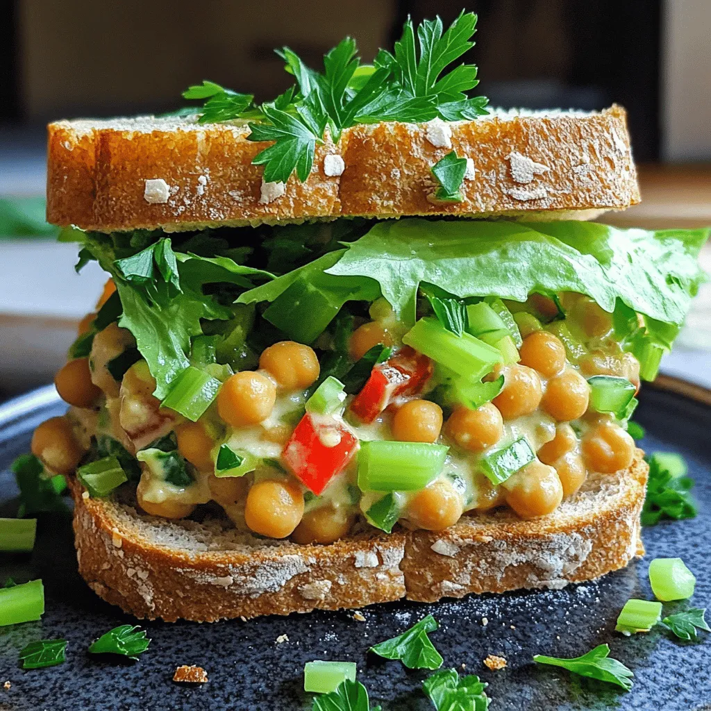Chickpea Salad Sandwich Tasty and Healthy Delight