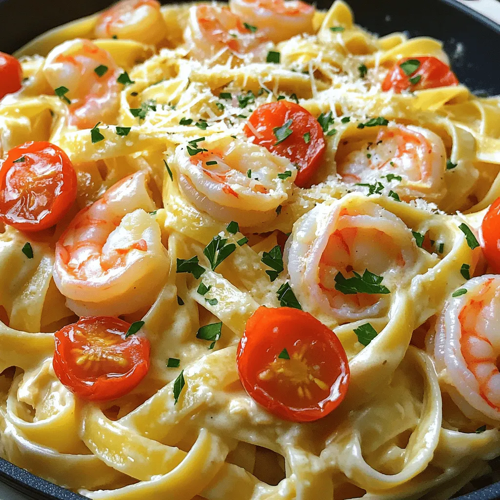 Creamy Garlic Shrimp Pasta Flavorful Dinner Delight