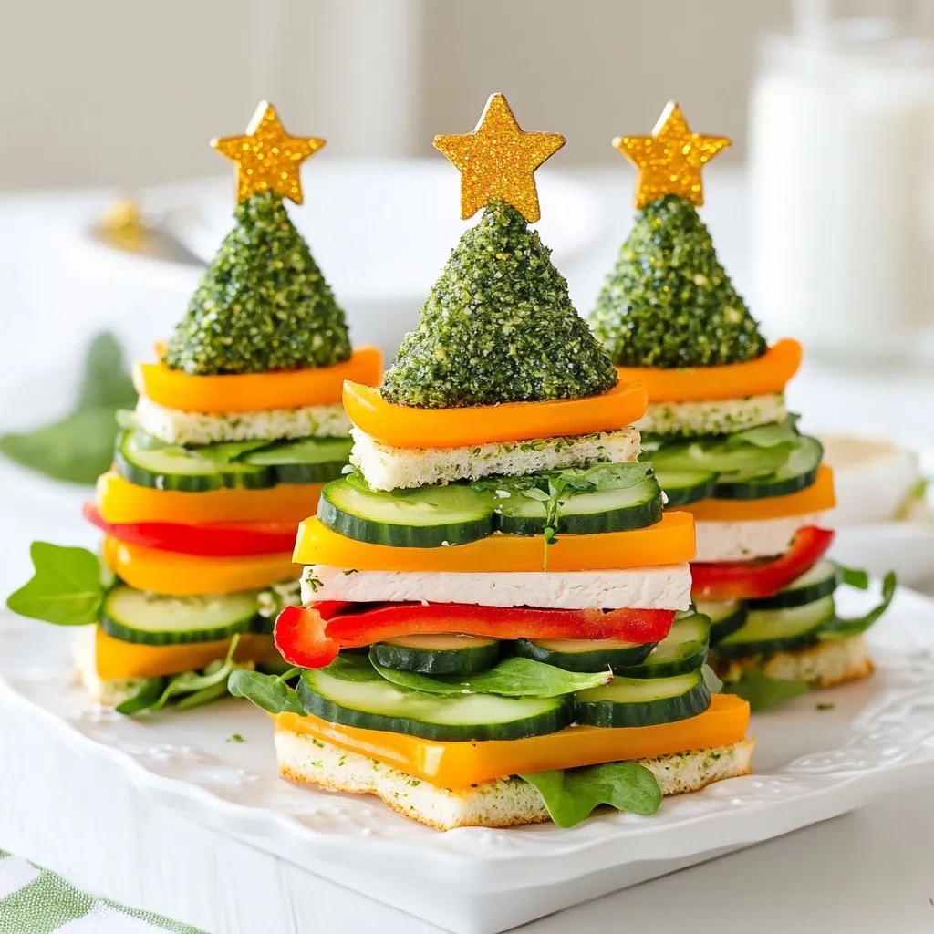 Christmas Tree Sandwiches Festive and Easy Recipe