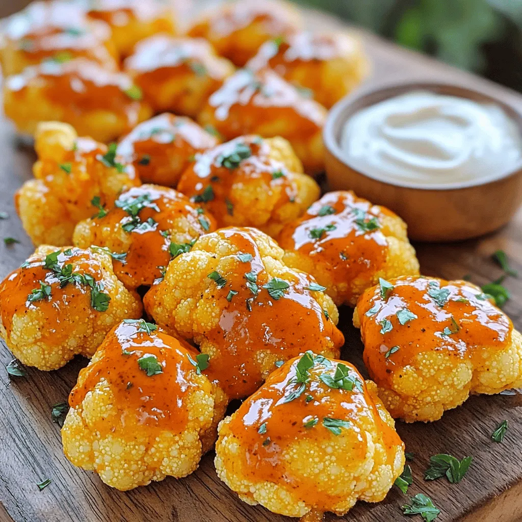 Buffalo Cauliflower Bites Tasty and Simple Snack
