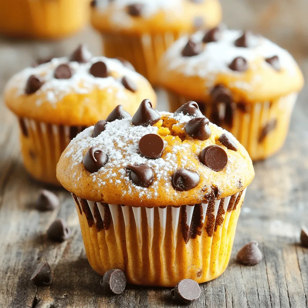 Pumpkin Chocolate Chip Muffins Irresistible and Fluffy