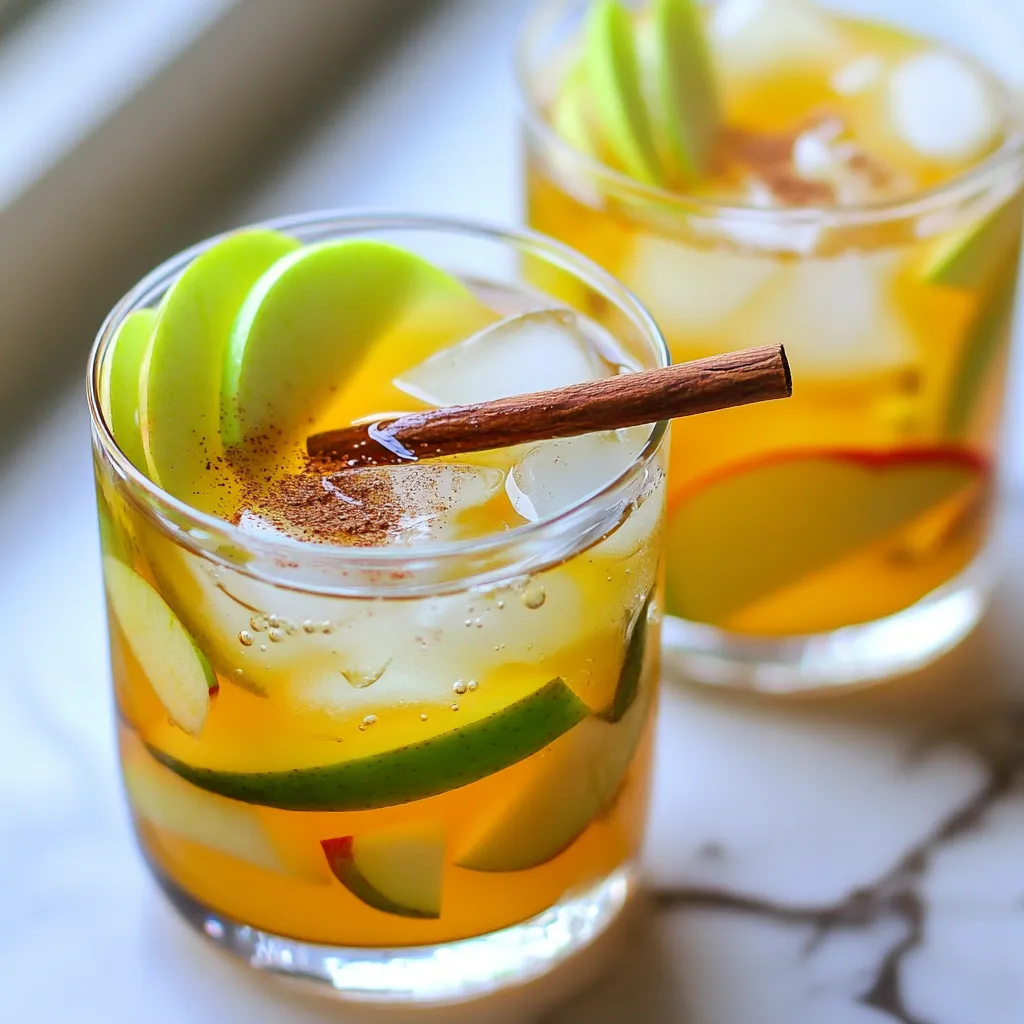 Apple Cider Mocktail Refreshing Fall Flavor Drink