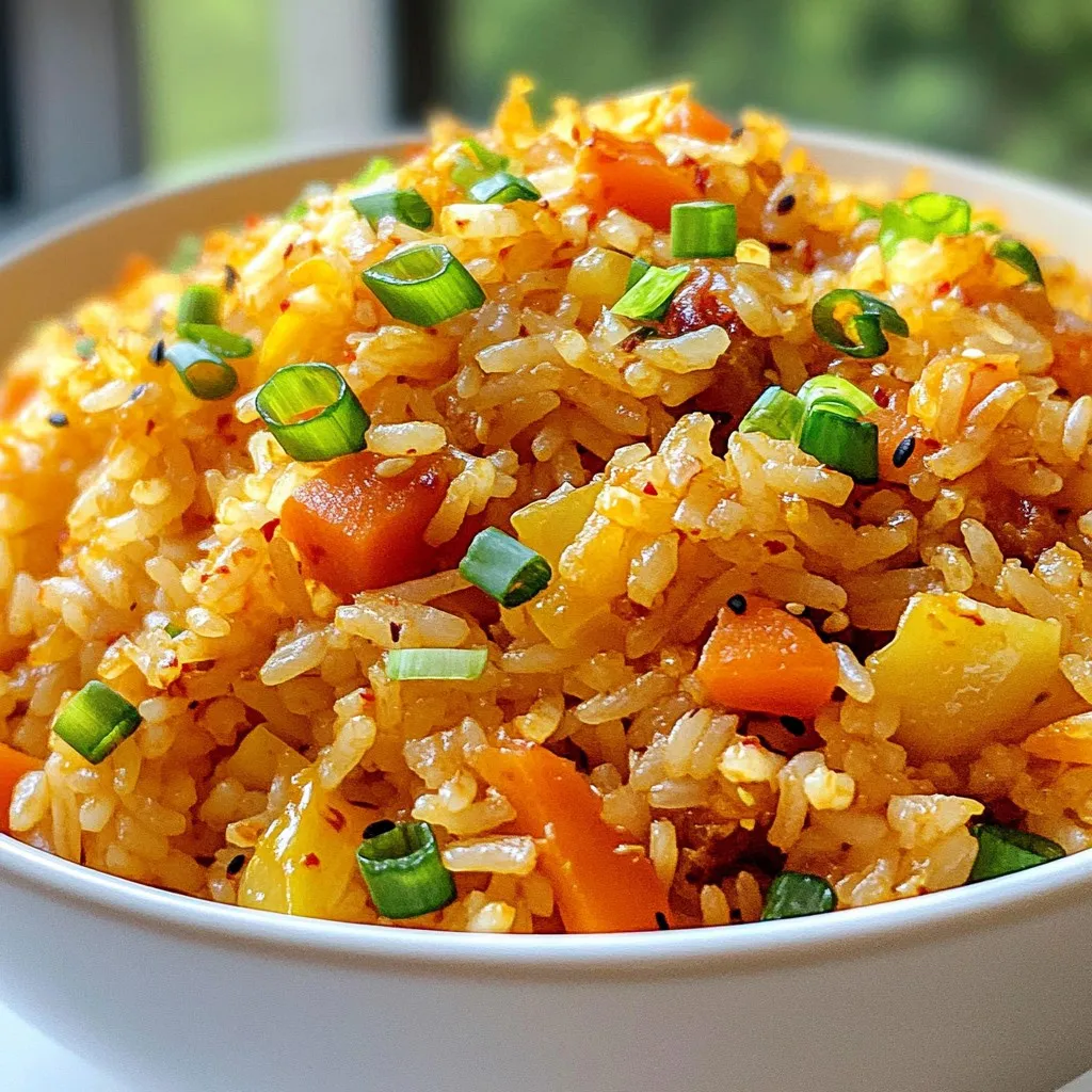 Spicy Kimchi Fried Rice Tasty and Satisfying Meal