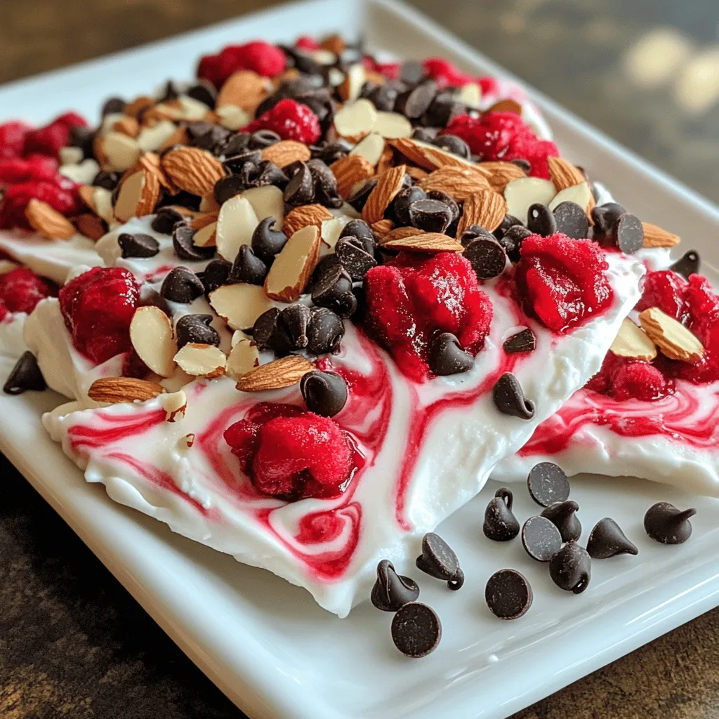 Cherry Swirl Frozen Yogurt Bark Simple Frozen Delight