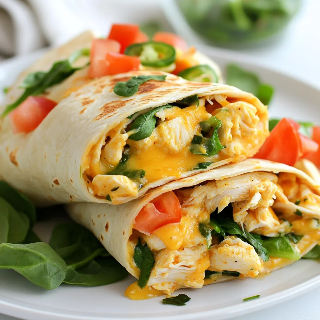Cheesy Garlic Chicken Wraps Flavorful and Simple Meal