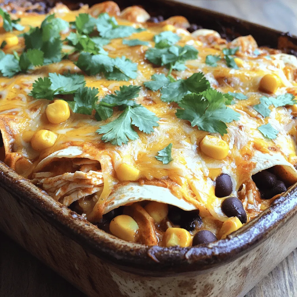Savory Chicken Enchilada Casserole Easy Recipe
