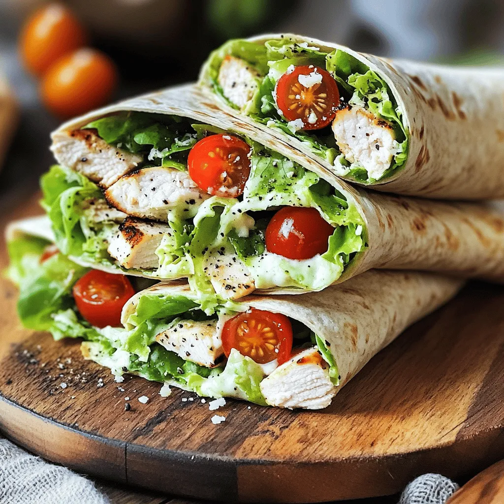 Grilled Chicken Caesar Wraps Packed with Flavor
