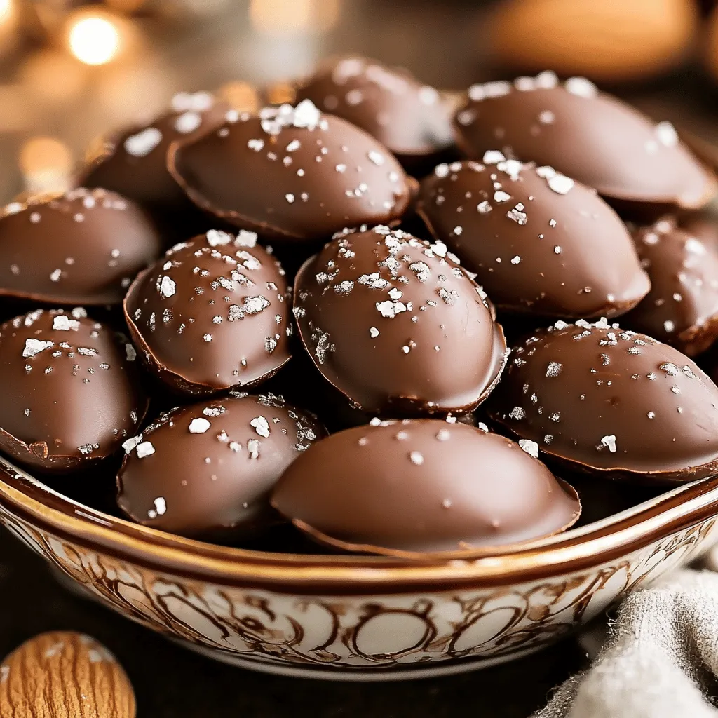 Chocolate-Dipped Almonds Delightful Sweet Snack Treat
