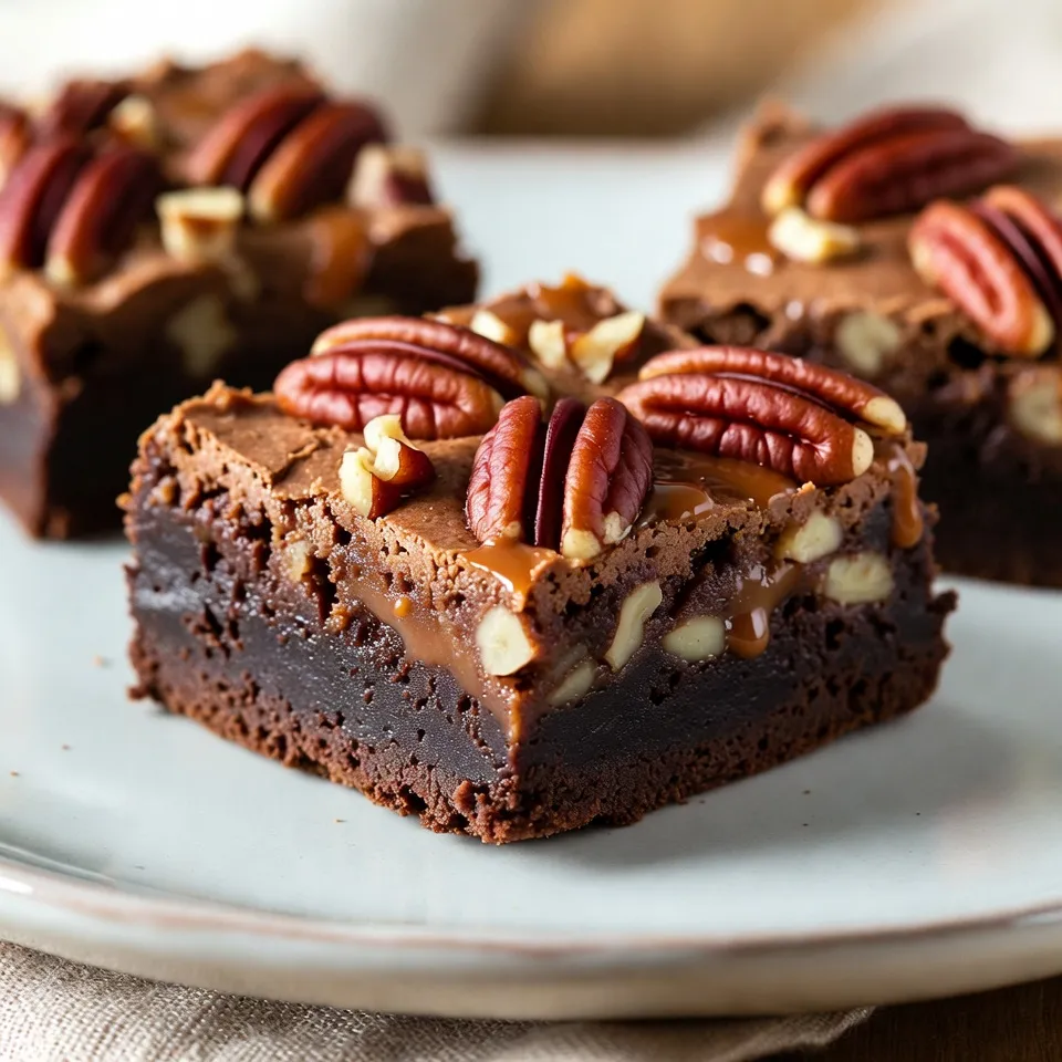 Caramel Pecan Turtle Brownies Irresistible Dessert Delight