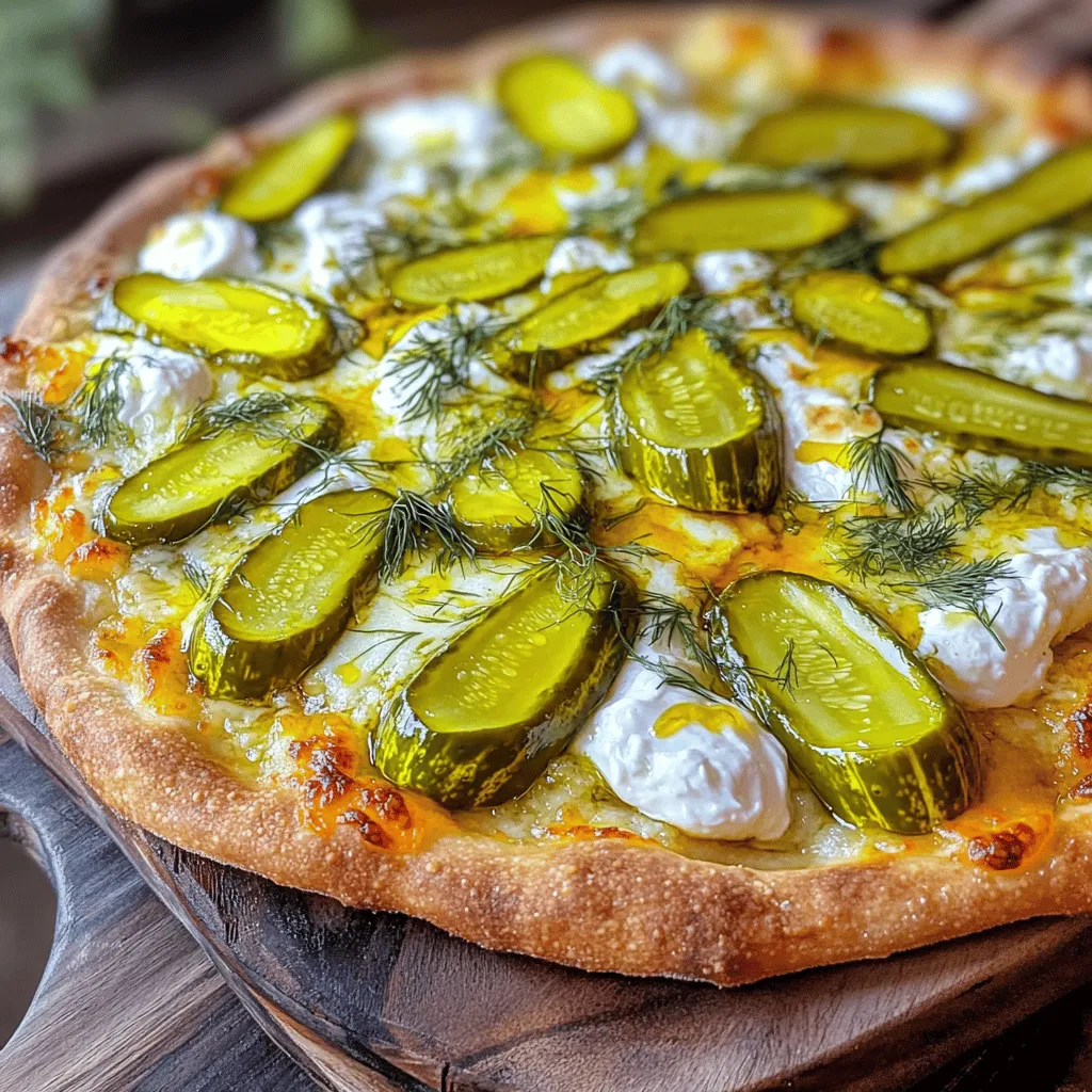Dill Pickle Pizza with Spicy Honey Tasty Flavor Fusion