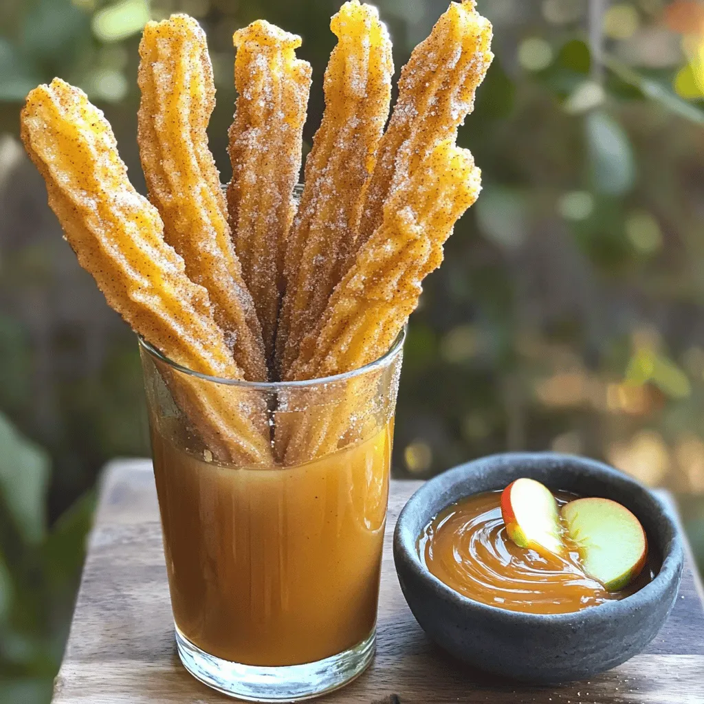 Enticing Apple Cider Churros with Caramel Dip Recipe