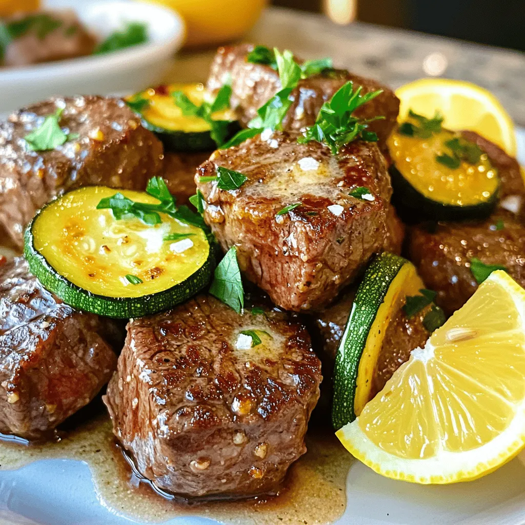 Garlic Butter Steak Bites with Zucchini Delight