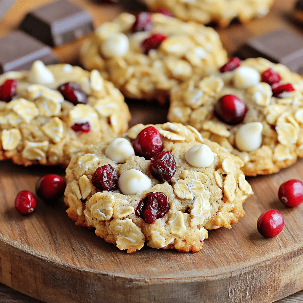 Cranberry White Chocolate Oatmeal Cookies Delight