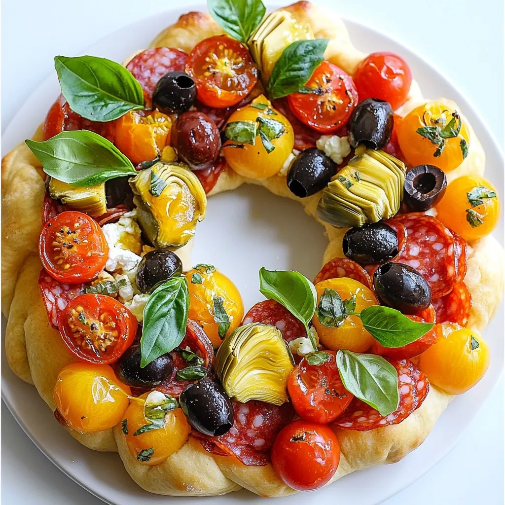 Antipasto Wreath with Hot Honey Feta Delight