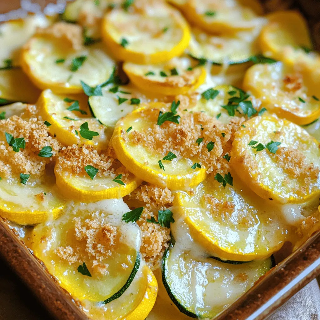 Zucchini Gratin with Yellow Squash Flavorful Dish