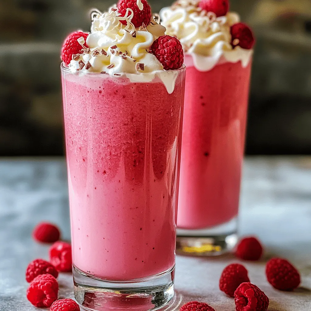 Raspberry White Chocolate Frappe Refreshing Delight