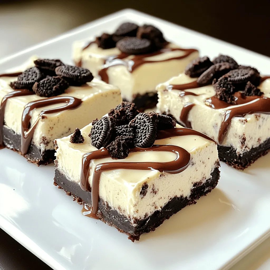 No-Bake Oreo Cheesecake Bars Easy Dessert Recipe