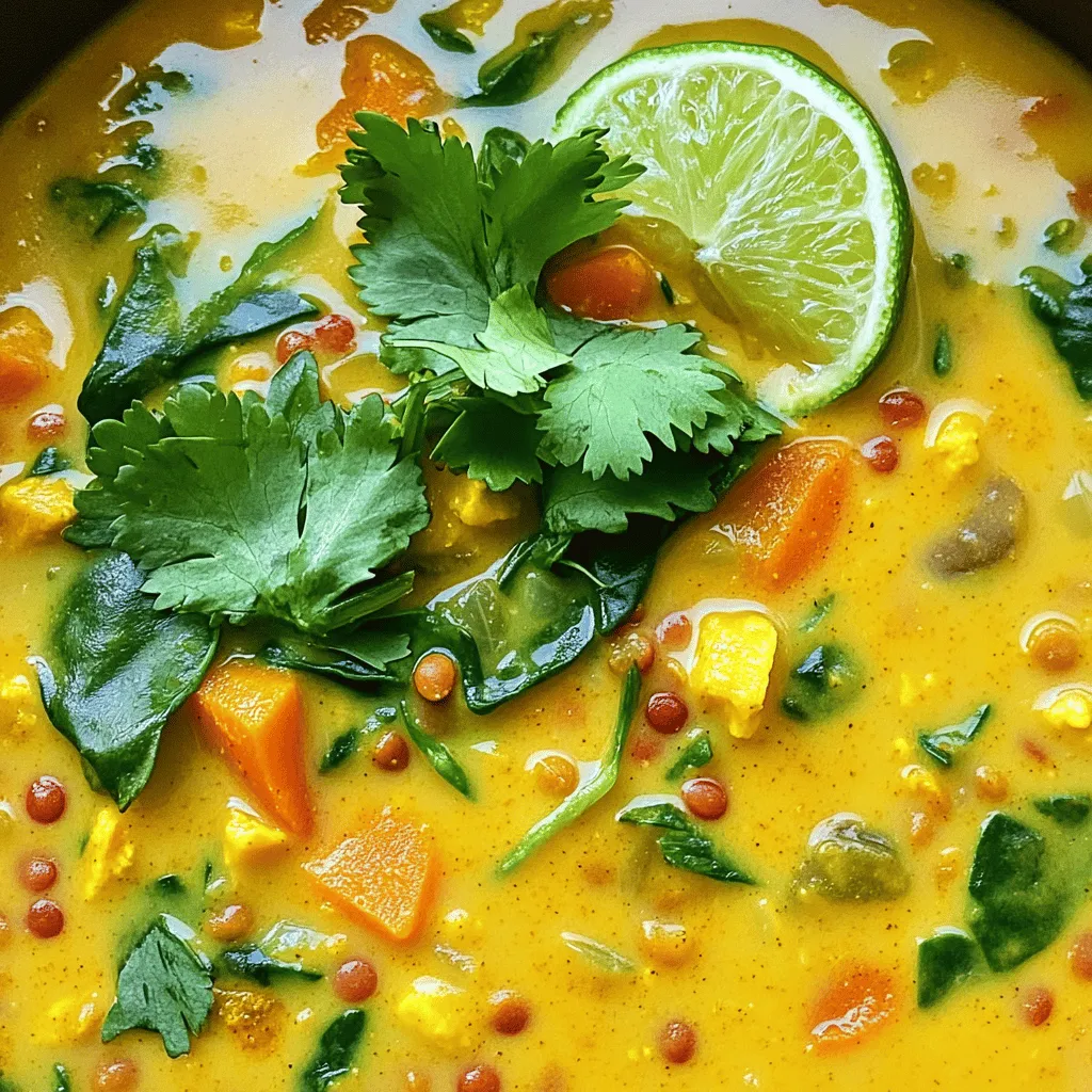Coconut Curry Lentil Soup Flavorful and Nutritious Dish