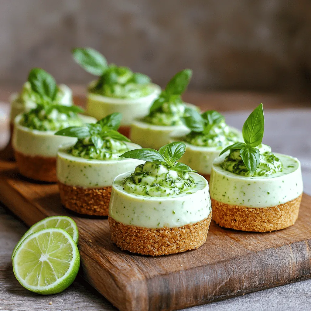 No Bake Basil Lime Cheesecake Cups Delightful Treat