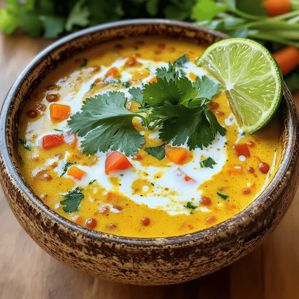 Coconut Curry Lentil Soup Savory and Comforting Dish