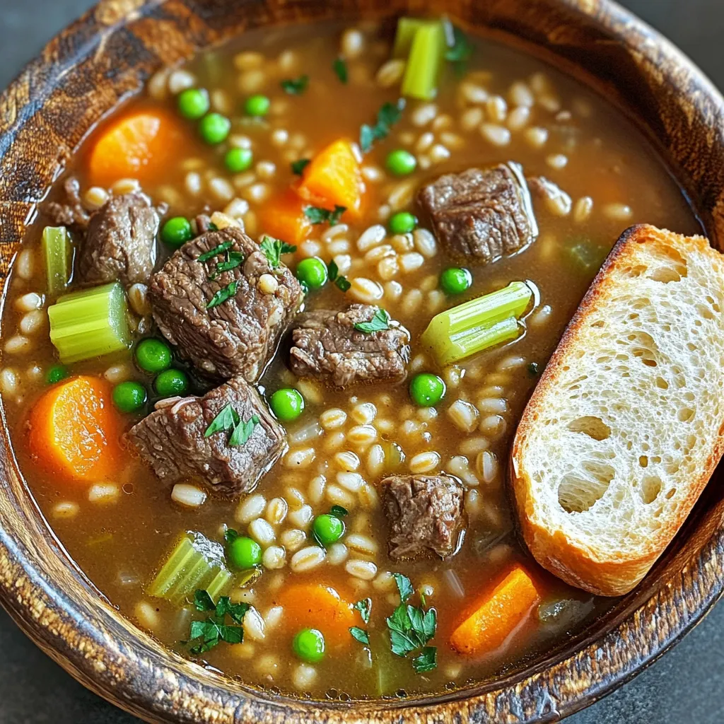 Slow Cooker Beef Barley Soup Hearty and Satisfying Meal