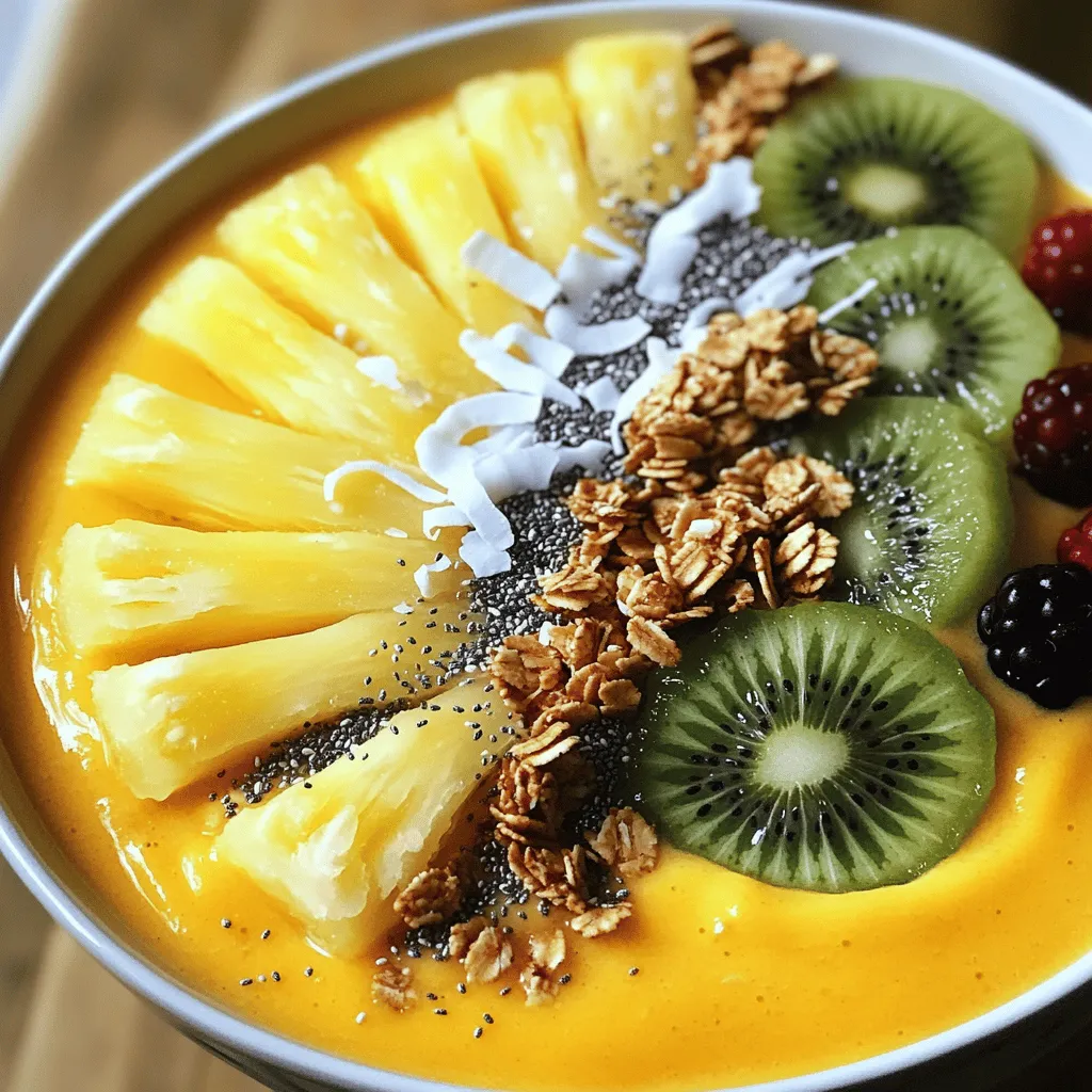 Tropical Pineapple Smoothie Bowl Fresh and Delicious Recipe