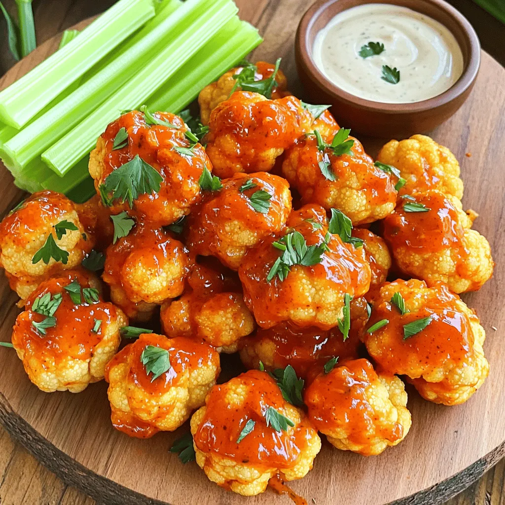 Vegan Buffalo Cauliflower Bites Crispy and Flavorful