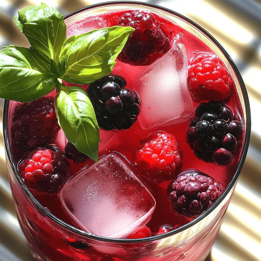 Berry Basil Lemonade Refreshing Summer Drink Recipe
