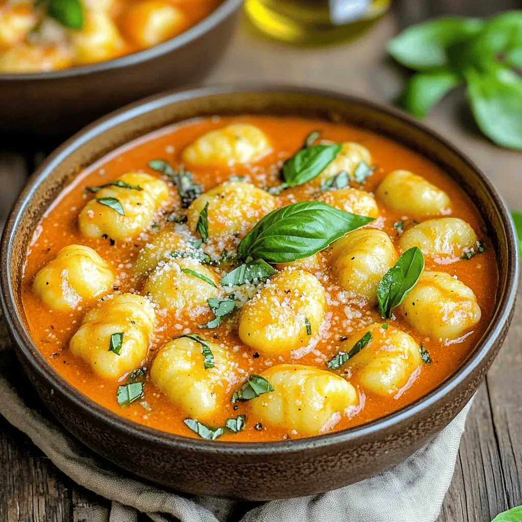 One Pot Creamy Tomato Basil Gnocchi Delight