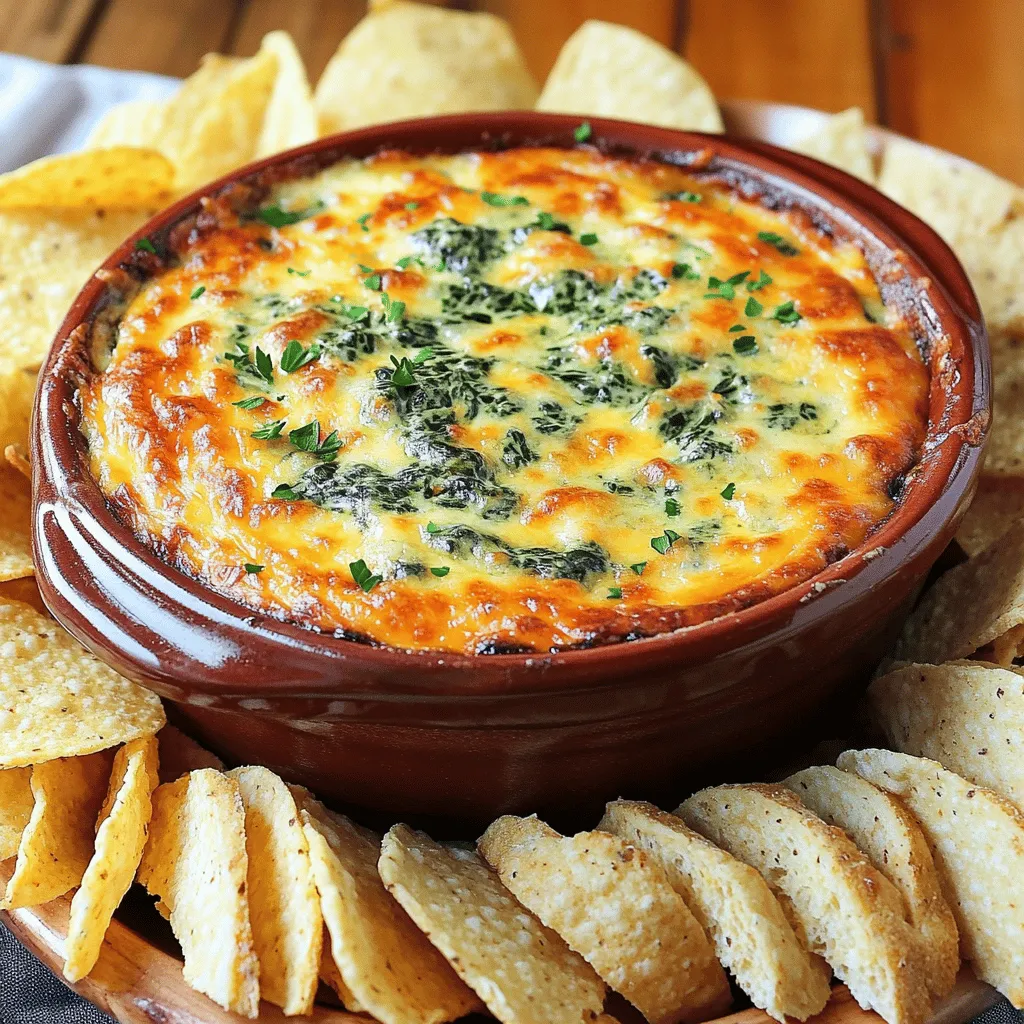 Three-Cheese Spinach Dip Creamy and Irresistible Treat