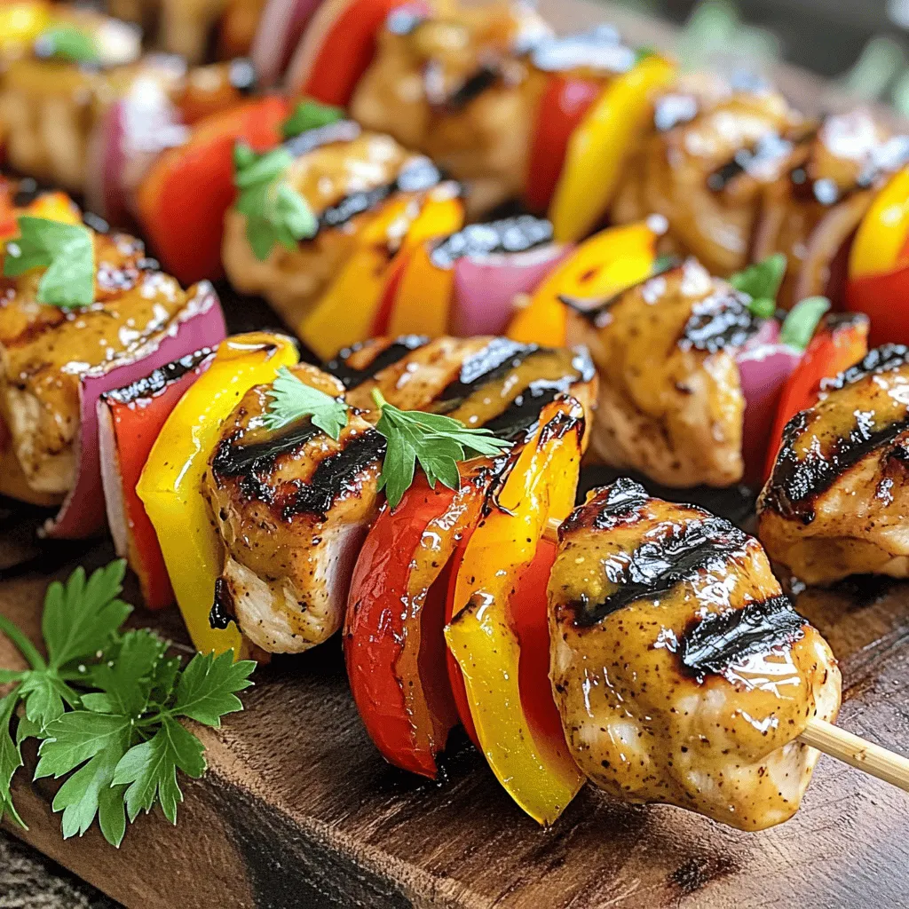 Honey Mustard Chicken Skewers Savory Grilled Delight
