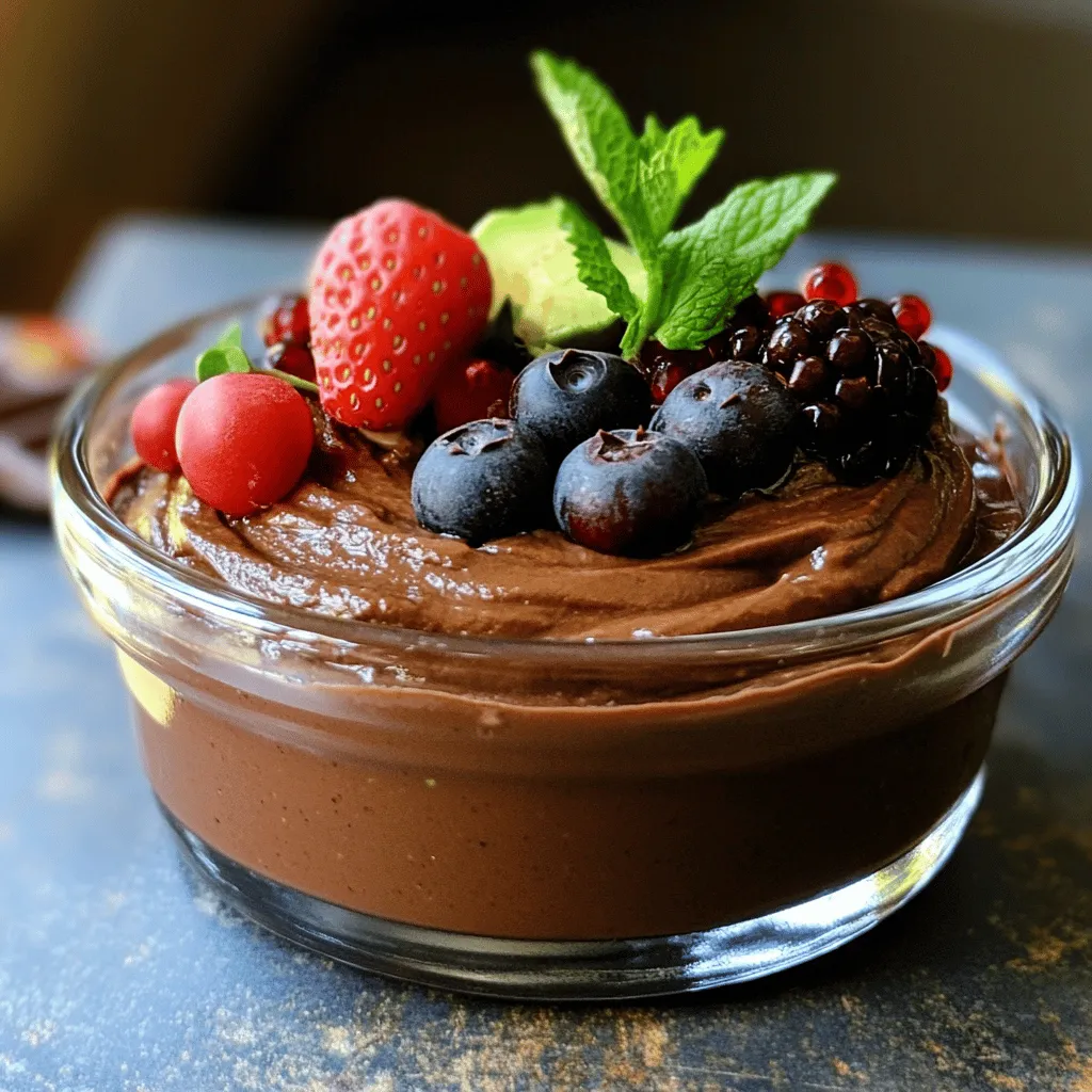 Vegan Chocolate Avocado Mousse Rich and Creamy Treat