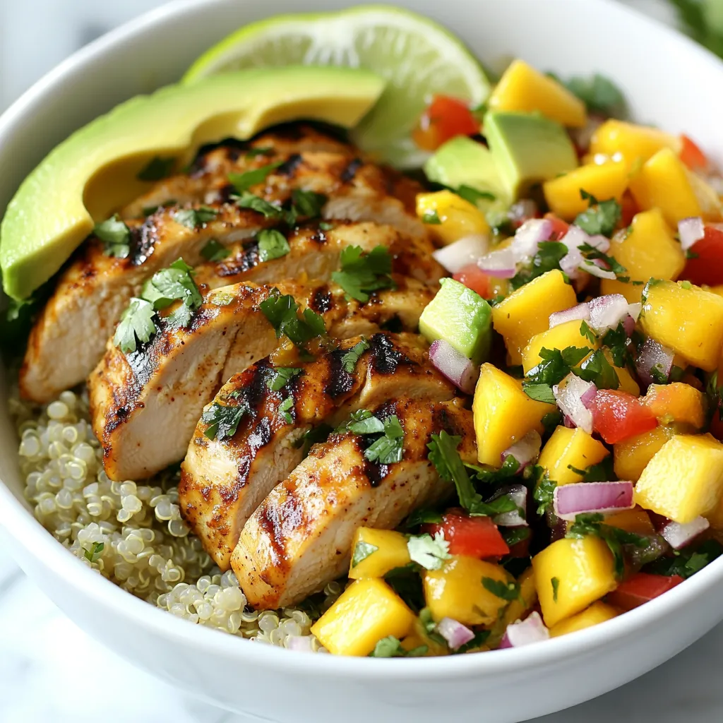 Jerk Chicken Mango Salsa Bowls Flavorful Fresh Meal