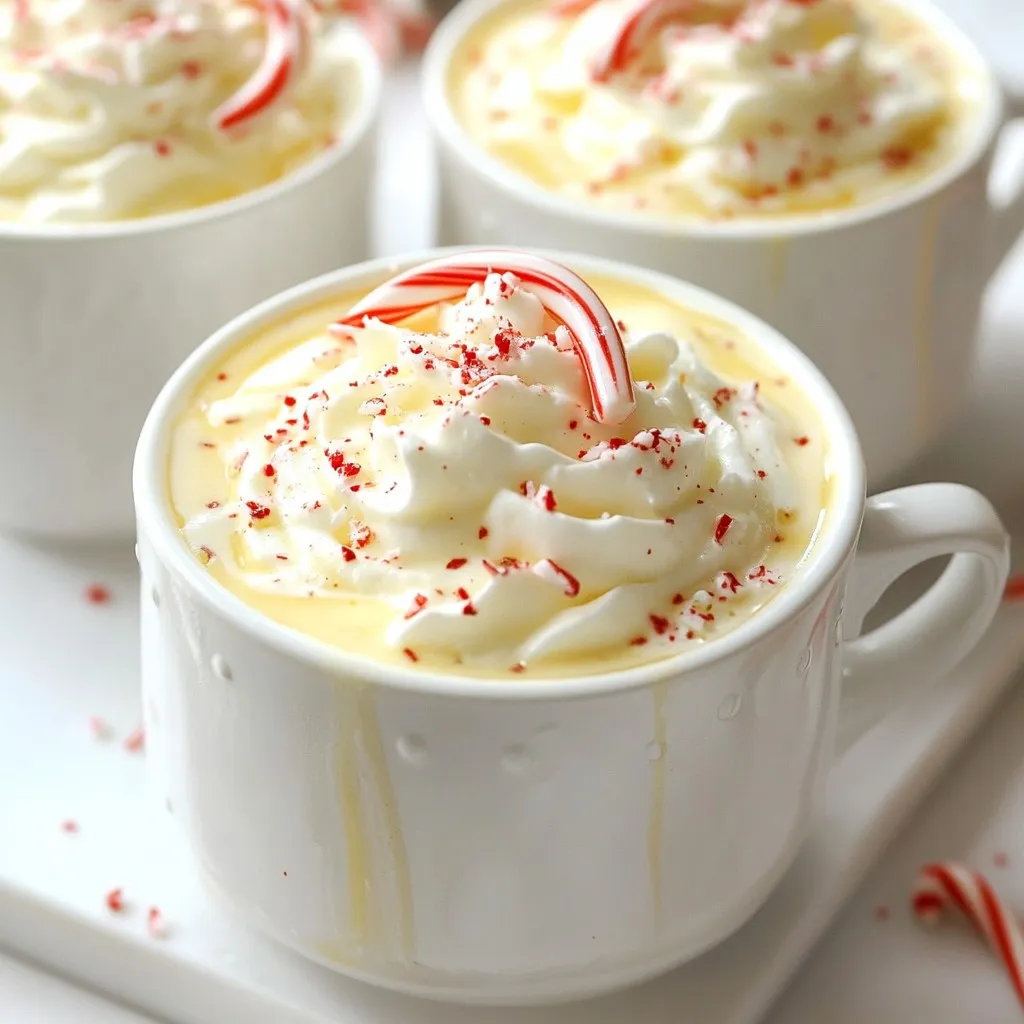 Slow Cooker Candy Cane White Hot Chocolate Bliss