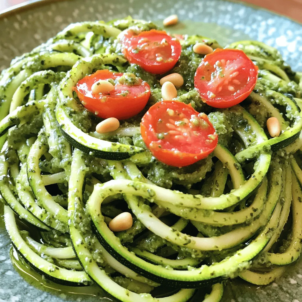 Zucchini Noodles with Pesto Fresh and Flavorful Dish