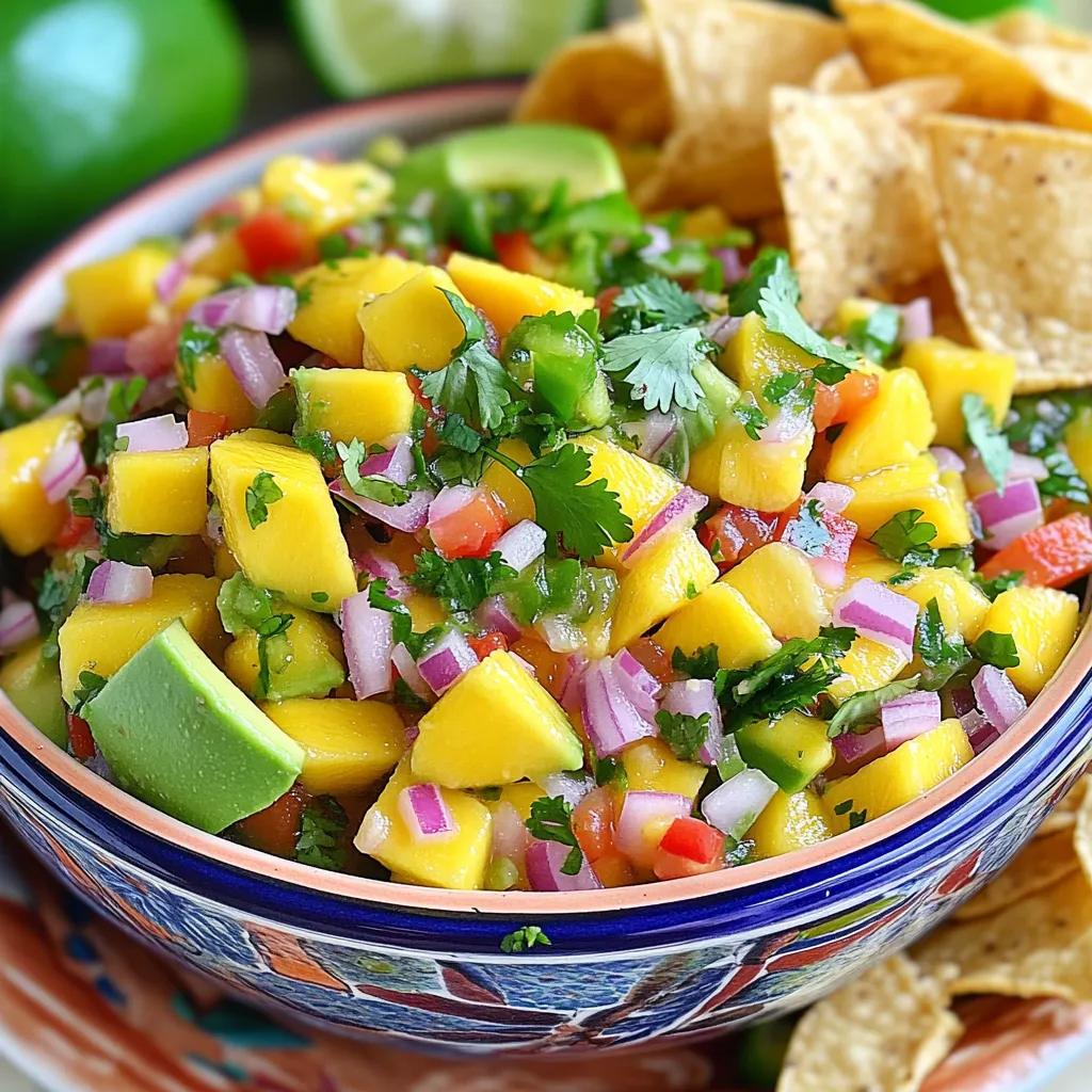 Mango Salsa with Avocado Flavorful Fresh Delight