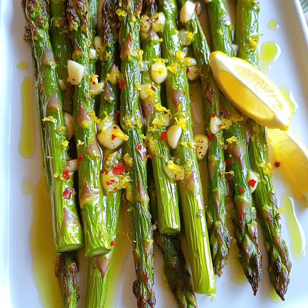 Lemon Garlic Roasted Asparagus Simple and Tasty Dish