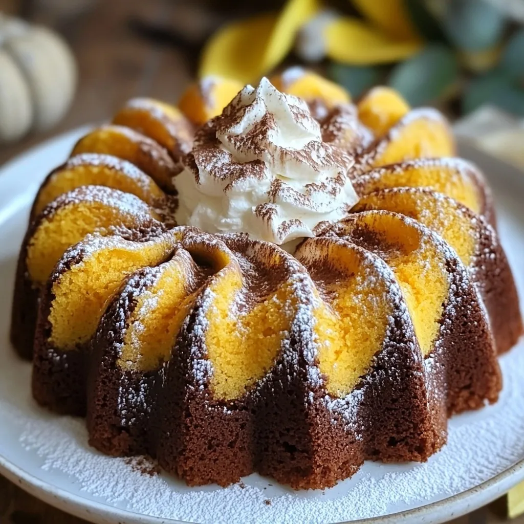 Vegan Pumpkin Marble Cake Delightful and Smooth Recipe