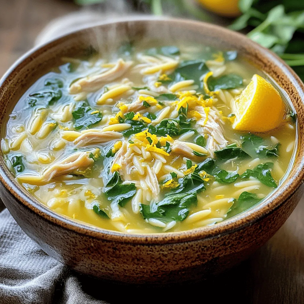 One-Pot Lemon Chicken Orzo Soup Easy Flavorful Meal