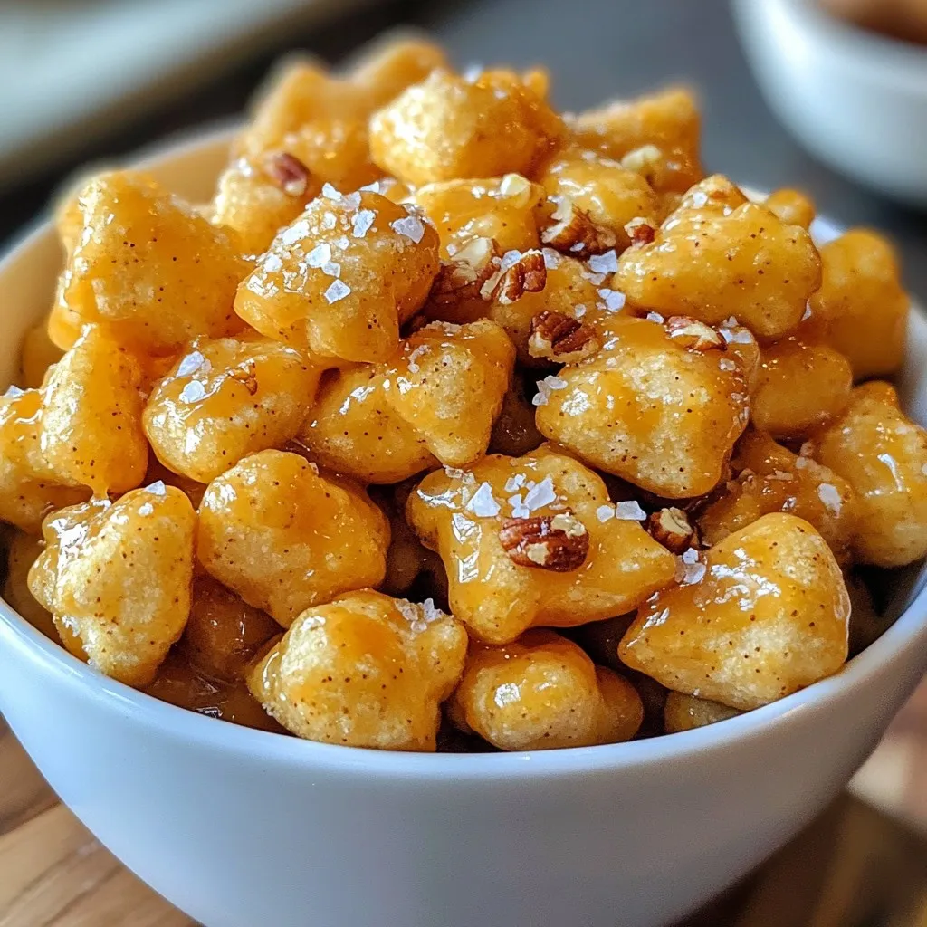 Salted Caramel Oyster Cracker Bites Simple and Tasty