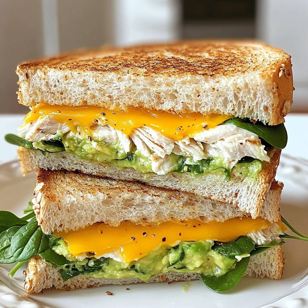 Savory Chicken Avocado Melt Sandwich Delight