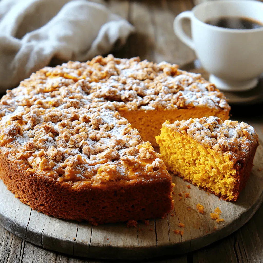 Pumpkin Streusel Coffee Cake Delightful Fall Treat