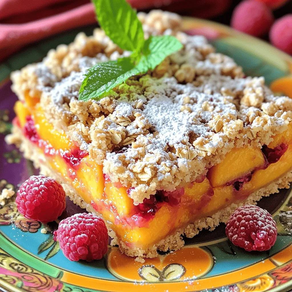 Peach Raspberry Oat Bars Irresistible Healthy Treat