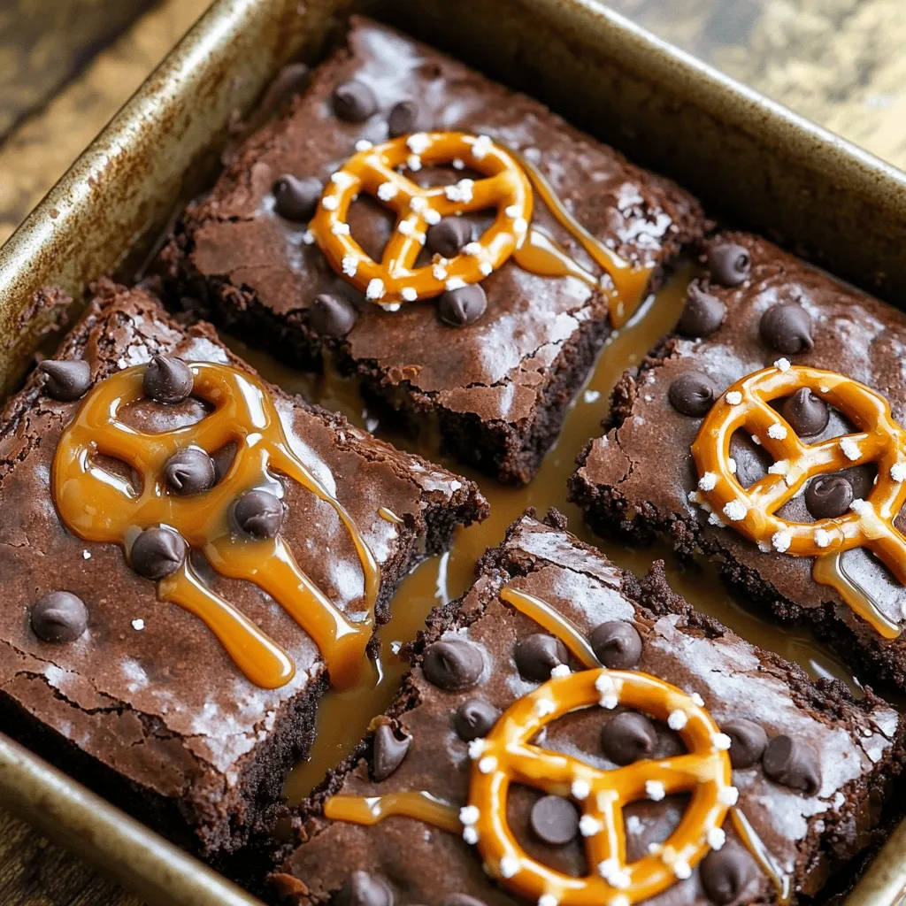 Brownies with Pretzel Crown Irresistible Sweet Treat