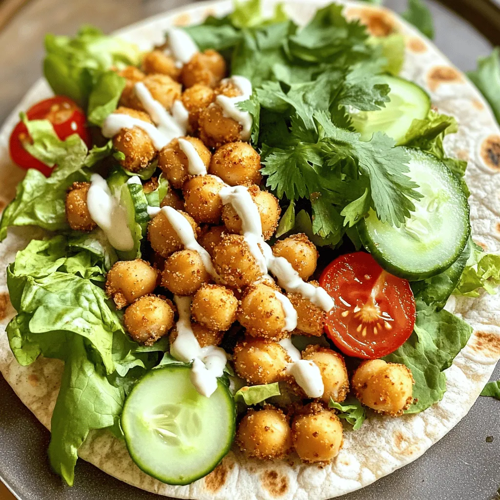 Crispy Chickpea Wraps Savory and Satisfying Meal