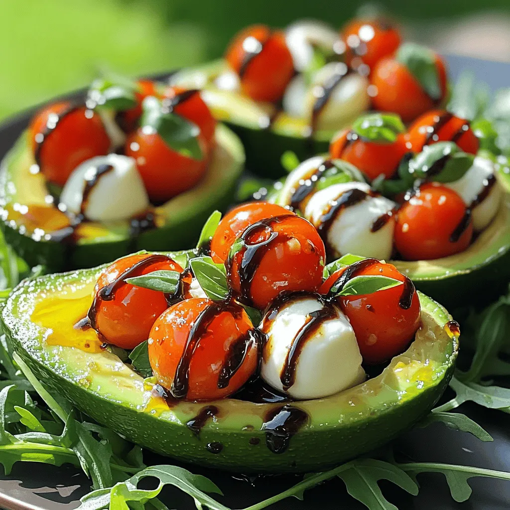 Caprese Stuffed Avocados Fresh and Flavorful Delight