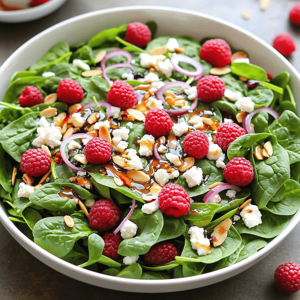 Raspberry Spinach Salad Fresh and Flavorful Delight