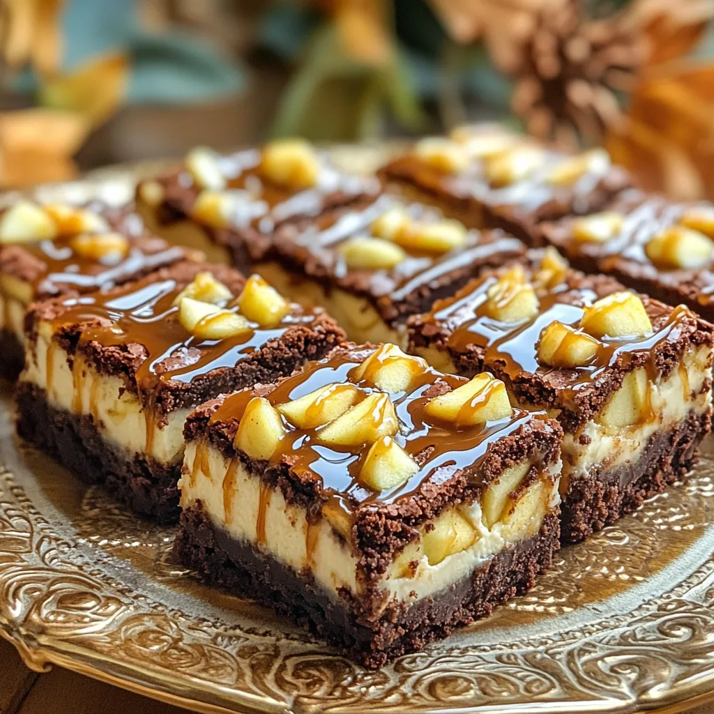 Caramel Apple Cheesecake Brownies Irresistible Delight