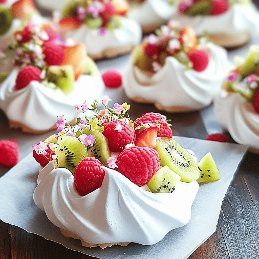 Meringue Cookies with Fruit Simple and Delicious Treat