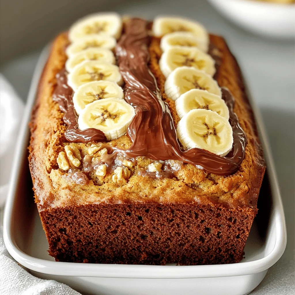 Nutella-Stuffed Banana Bread Fluffy and Irresistible